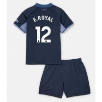 Tottenham Hotspur Emerson Royal #12 Vonkajší Detský futbalový dres 2023-24 Krátky Rukáv (+ trenírky)